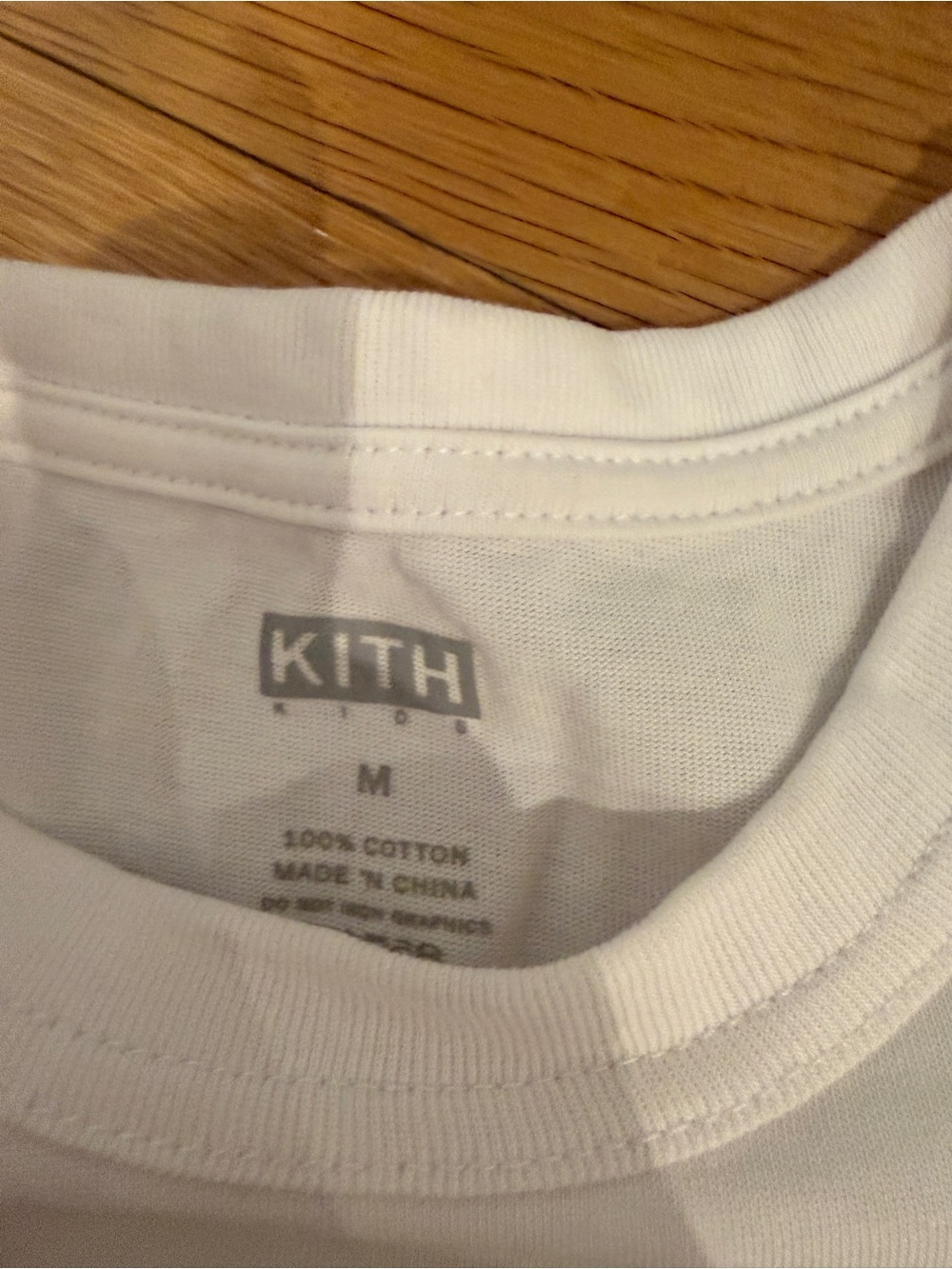 Kith Kids White Tee with Black Logo - Kids Short Sleeve - Picture 4 of 4